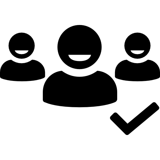 Grouped users interface symbol for group verification